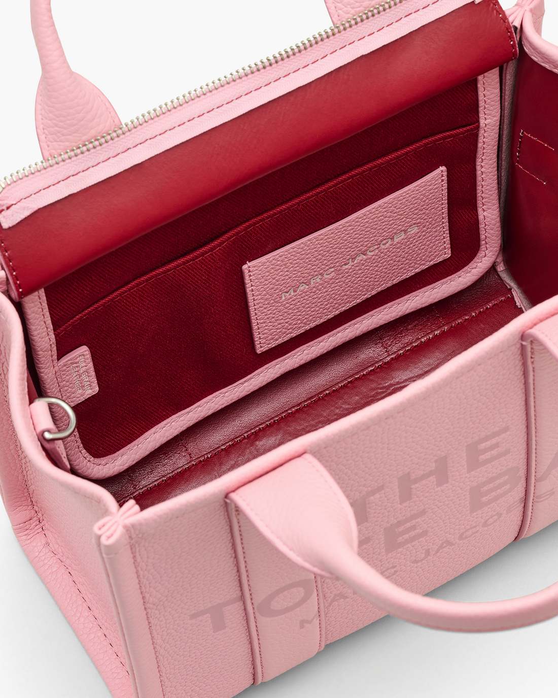 The Leather Small Tote Bag Ribbon Pink