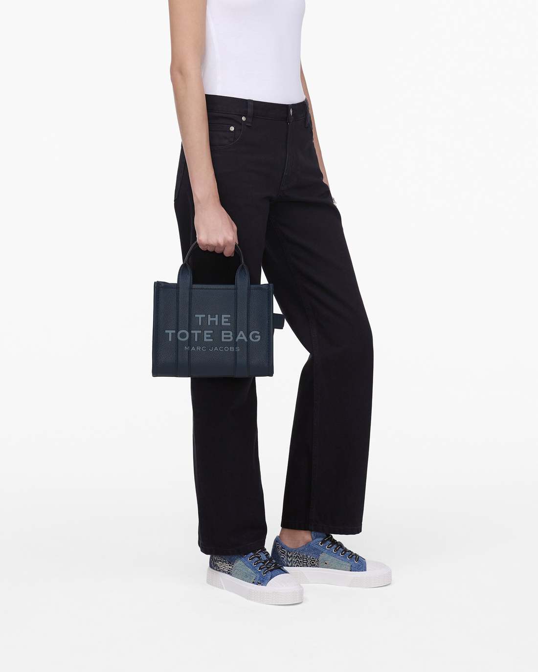 The Leather Small Tote Bag Blue Sea