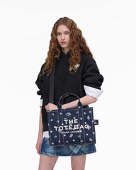 The Bandana Canvas Medium Tote Bag Navy Multi