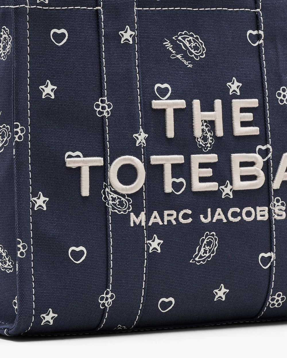 The Bandana Canvas Medium Tote Bag Navy Multi