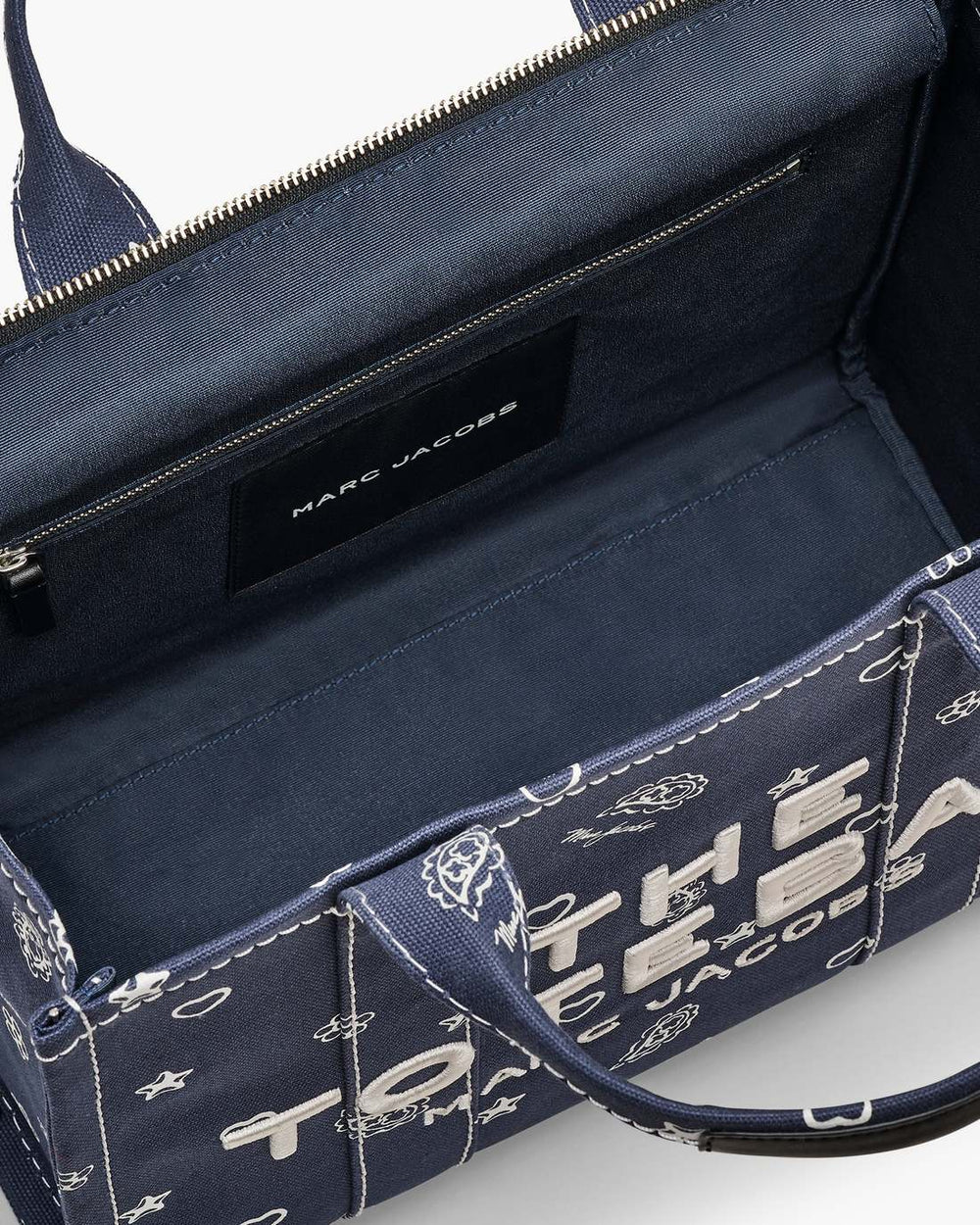 The Bandana Canvas Medium Tote Bag Navy Multi