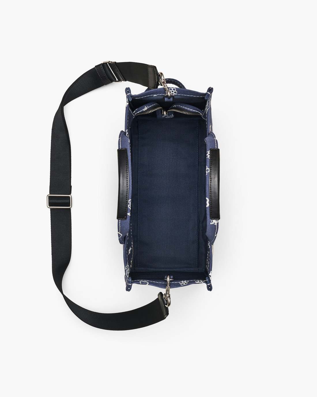 The Bandana Canvas Medium Tote Bag Navy Multi