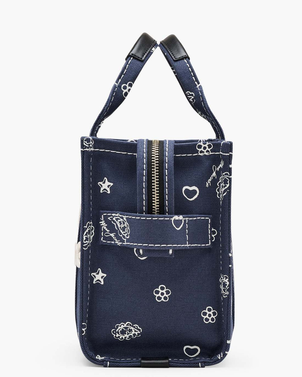 The Bandana Canvas Small Tote Bag Navy Multi