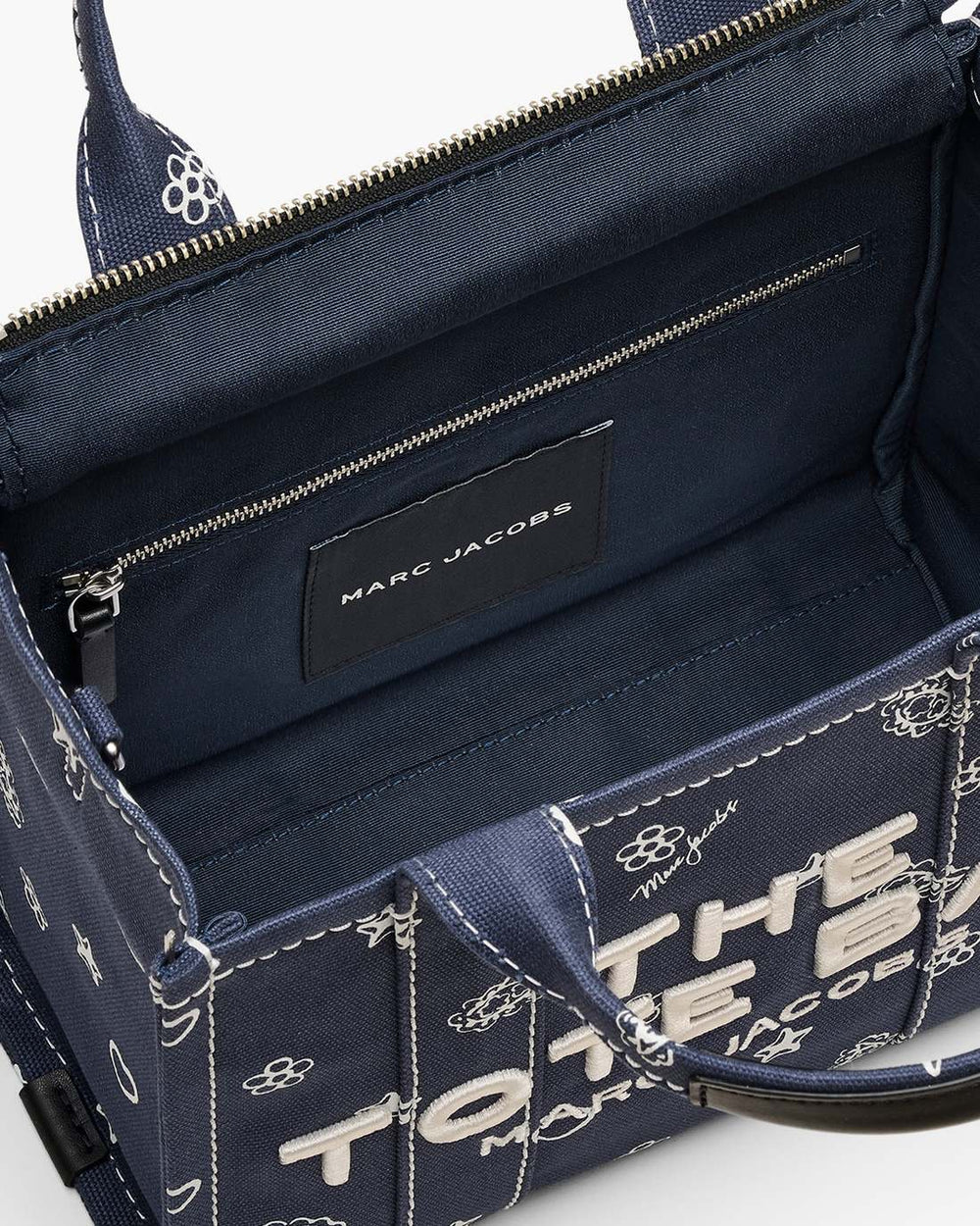 The Bandana Canvas Small Tote Bag Navy Multi