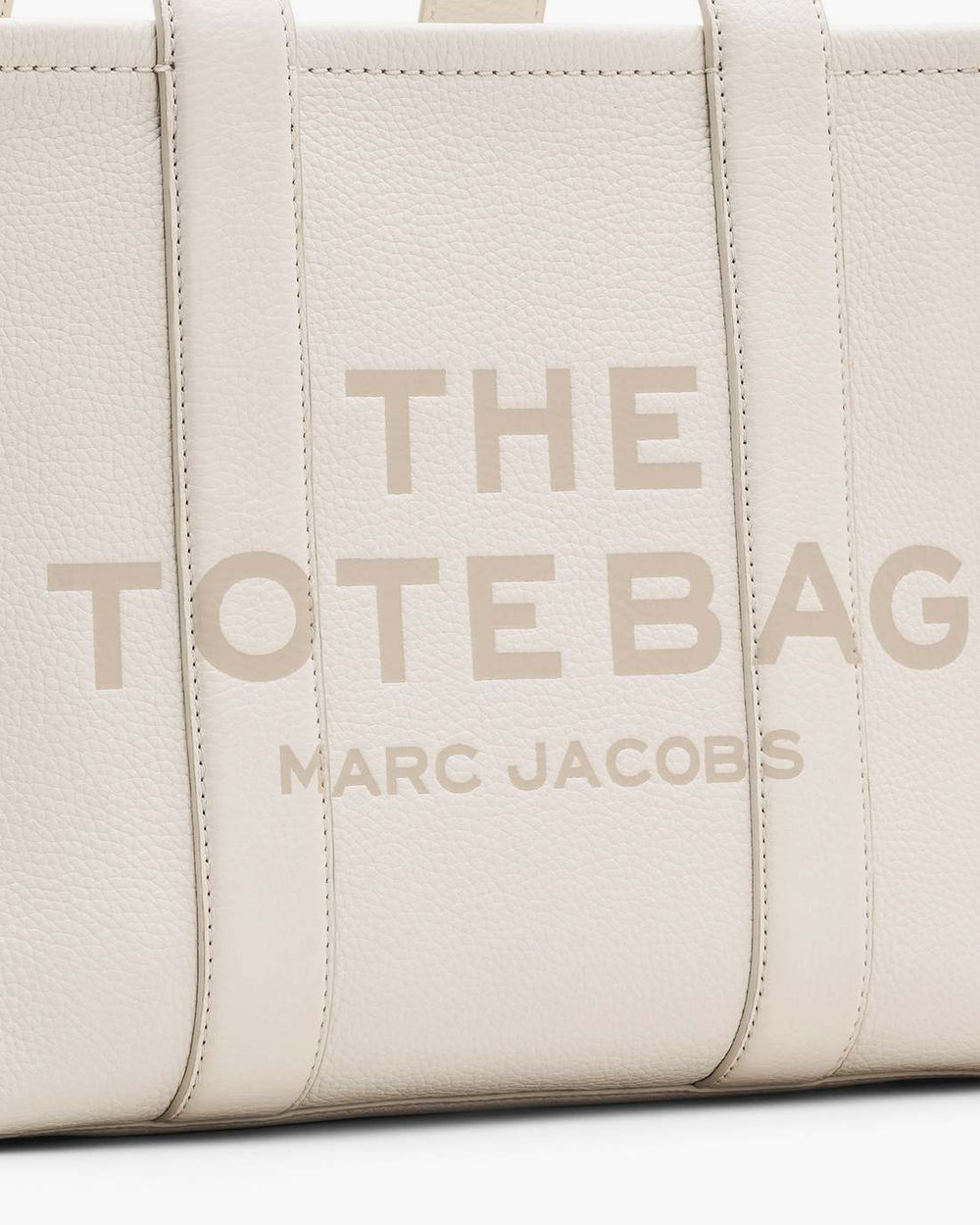 The Leather Medium Tote Bag Cotton/Silver