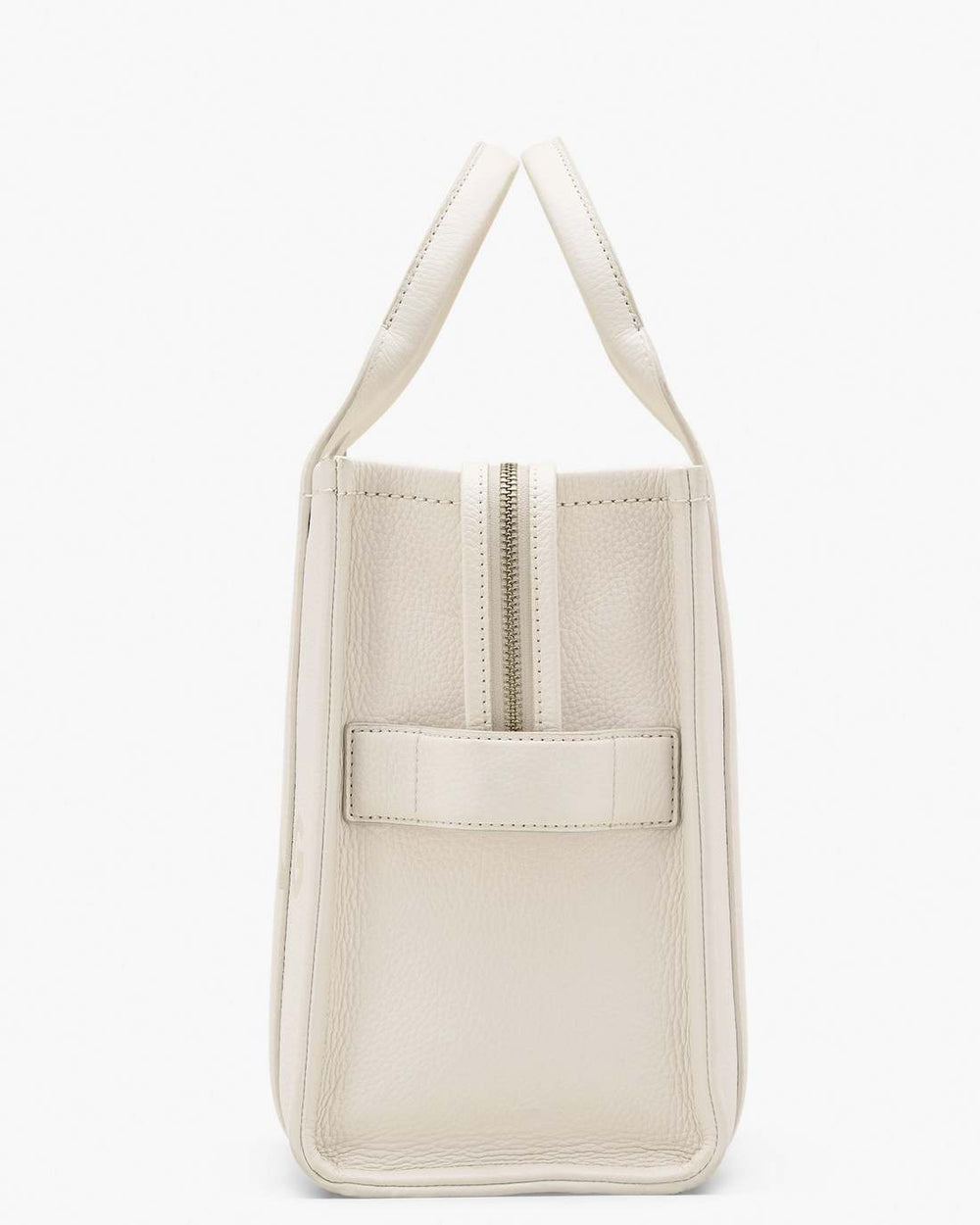 The Leather Medium Tote Bag Cotton/Silver
