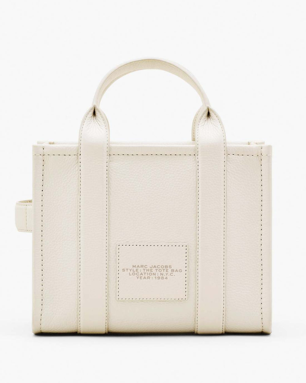 The Leather Small Tote Bag Cotton/Silver