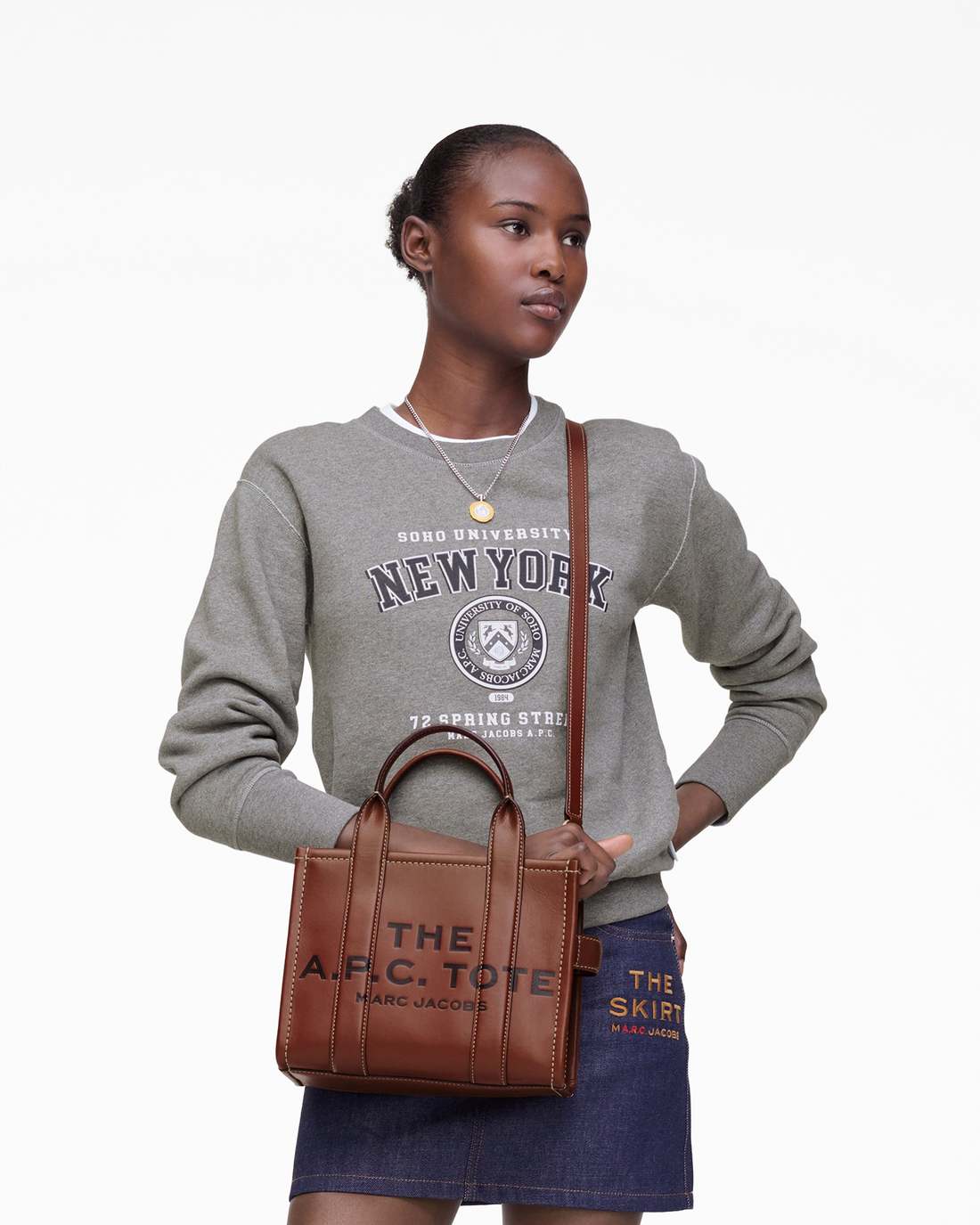 The A.P.C. X Marc Jacobs Leather Small Tote Bag Hazelnut