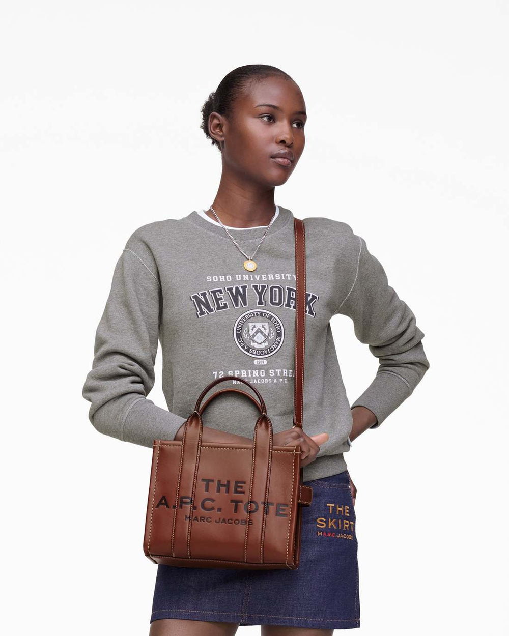 The A.P.C. X Marc Jacobs Leather Small Tote Bag Hazelnut