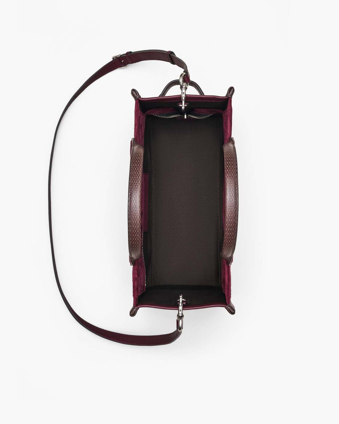 The Suede Medium Tote Bag Dark Plum