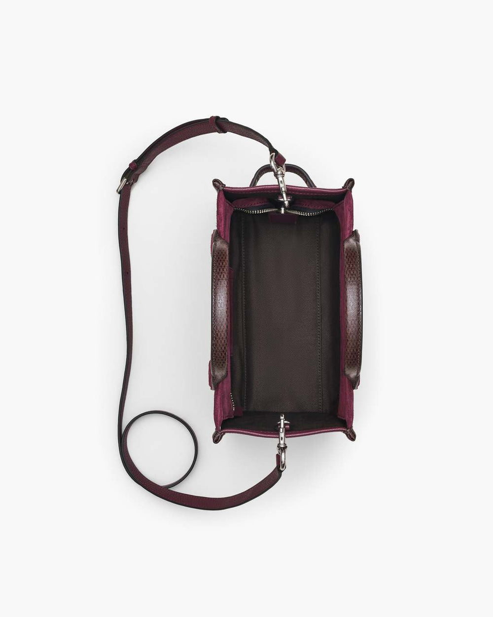 The Suede Small Tote Bag Dark Plum