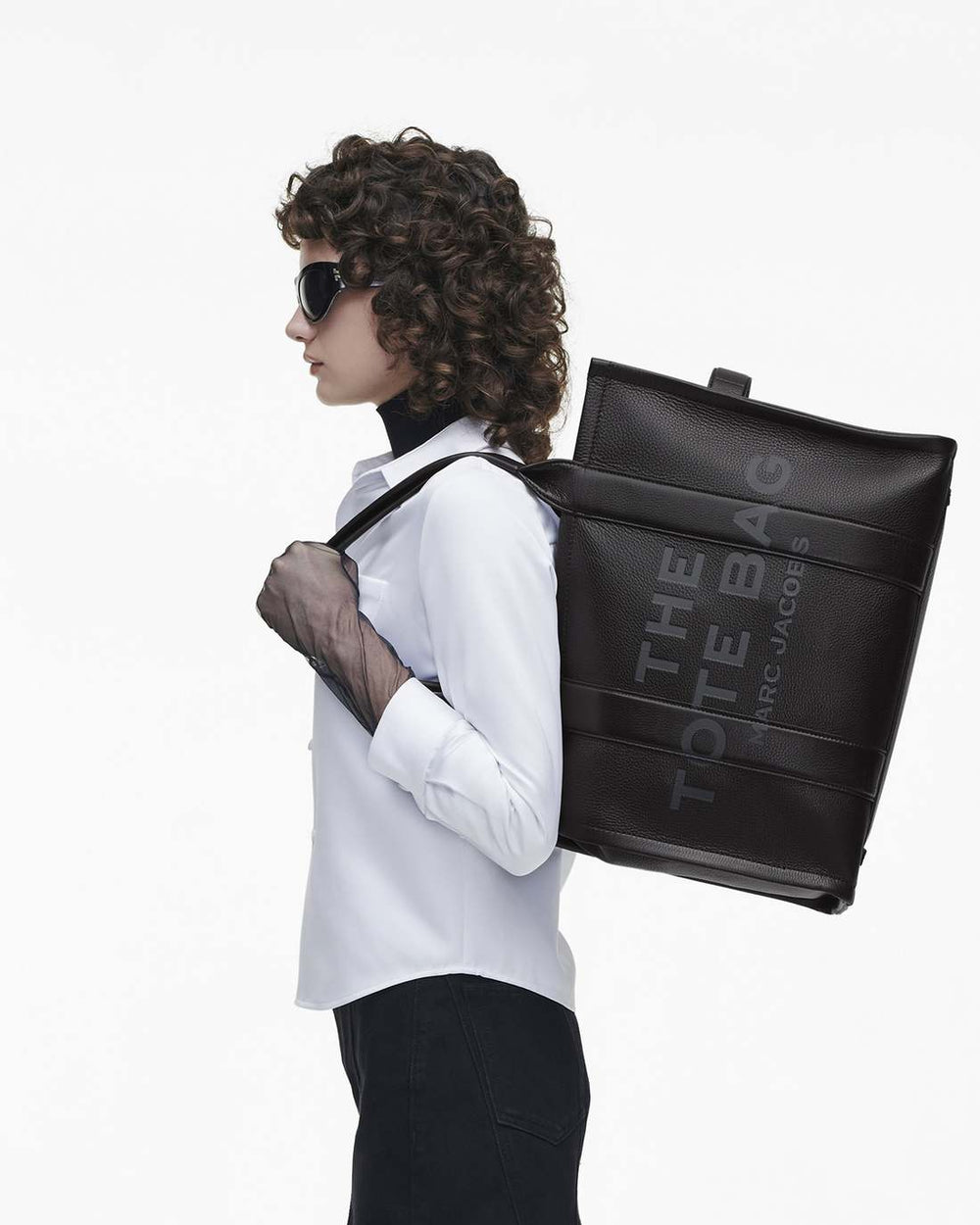 The Leather Large Tote Bag Black