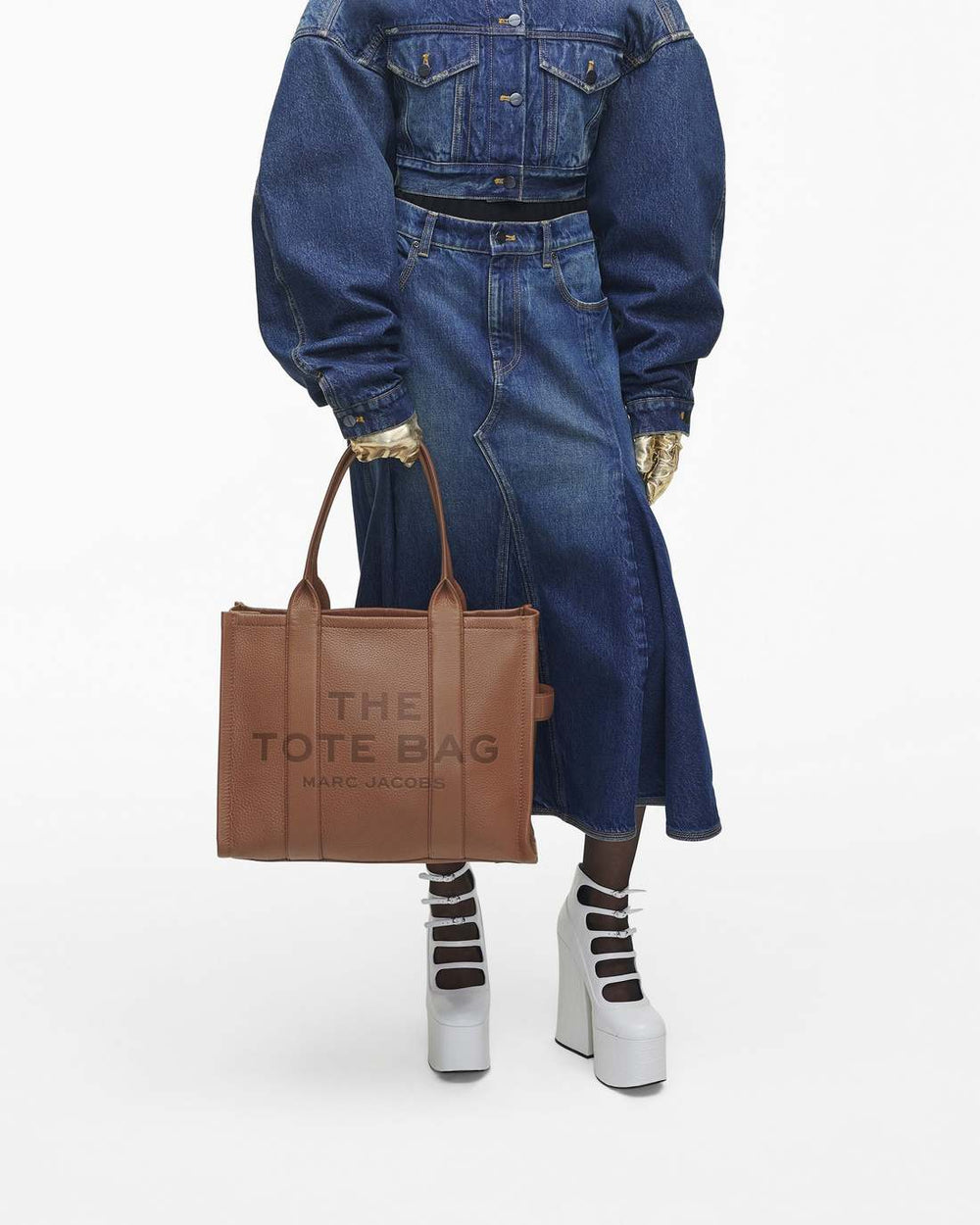 The Leather Large Tote Bag Argan Oil