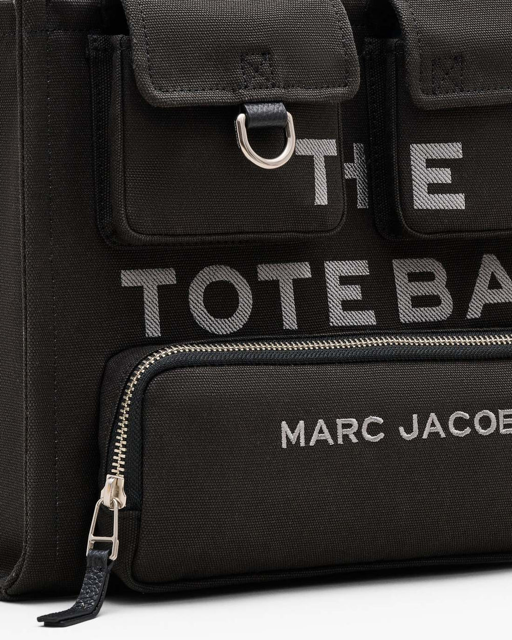 The Cargo Canvas Medium Tote Bag Black