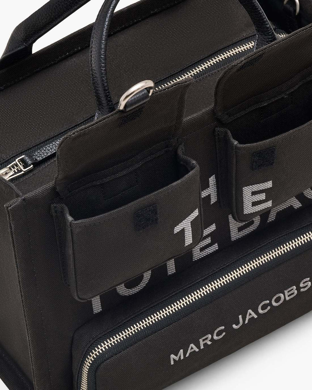 The Cargo Canvas Medium Tote Bag Black