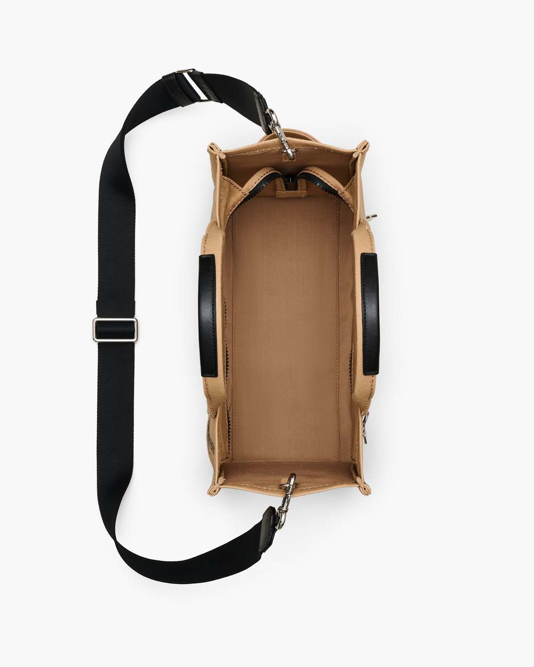 The Trompe L'Oeil Charm Canvas Medium Tote Bag Camel Multi