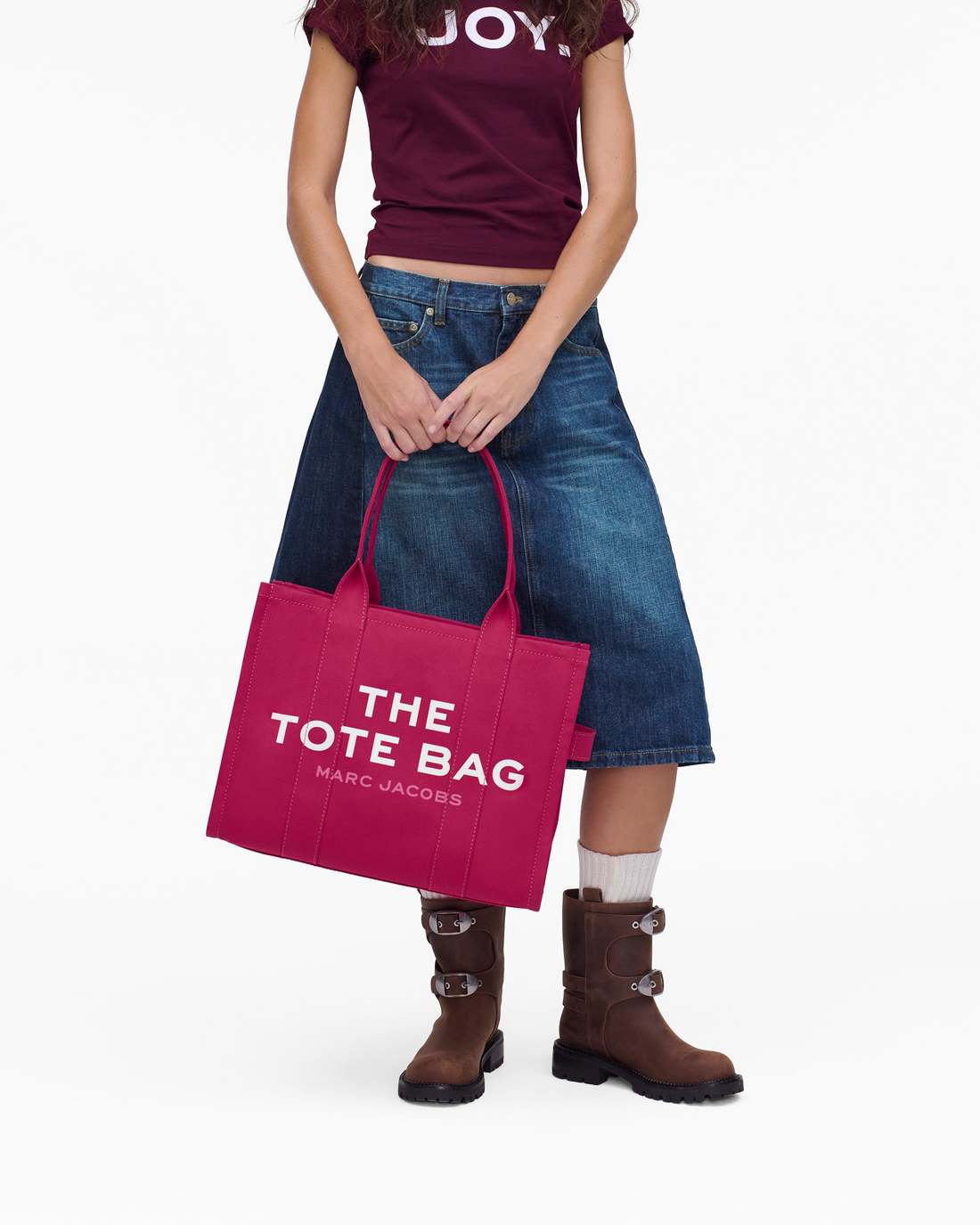 The Canvas Large Tote Bag Raspberry Pink