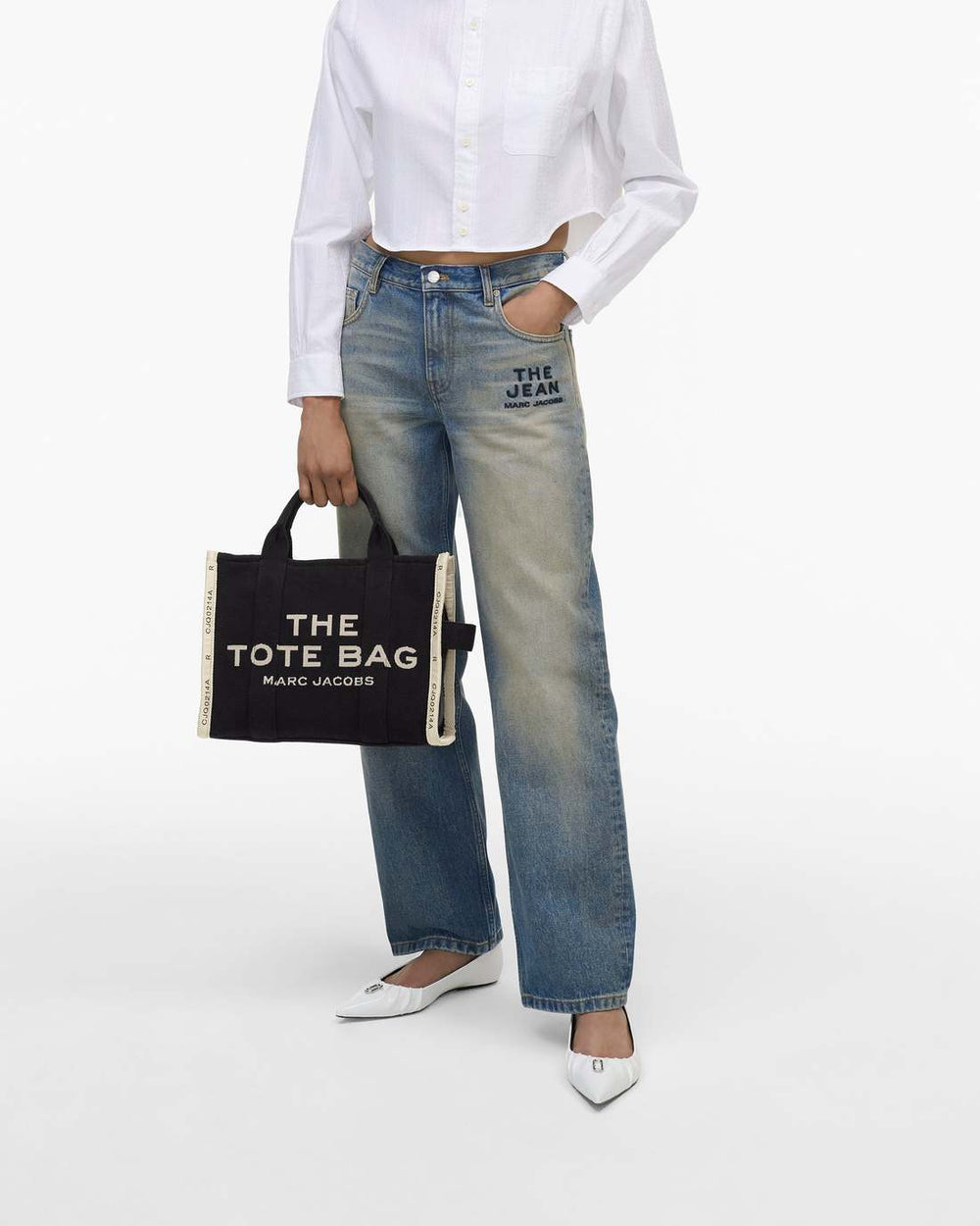 The Jacquard Medium Tote Bag Black