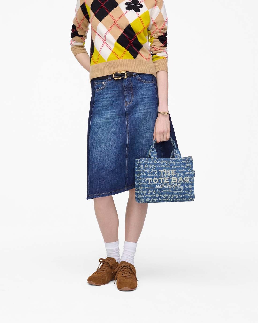 The Joy Denim Small Tote Bag Indigo Multi