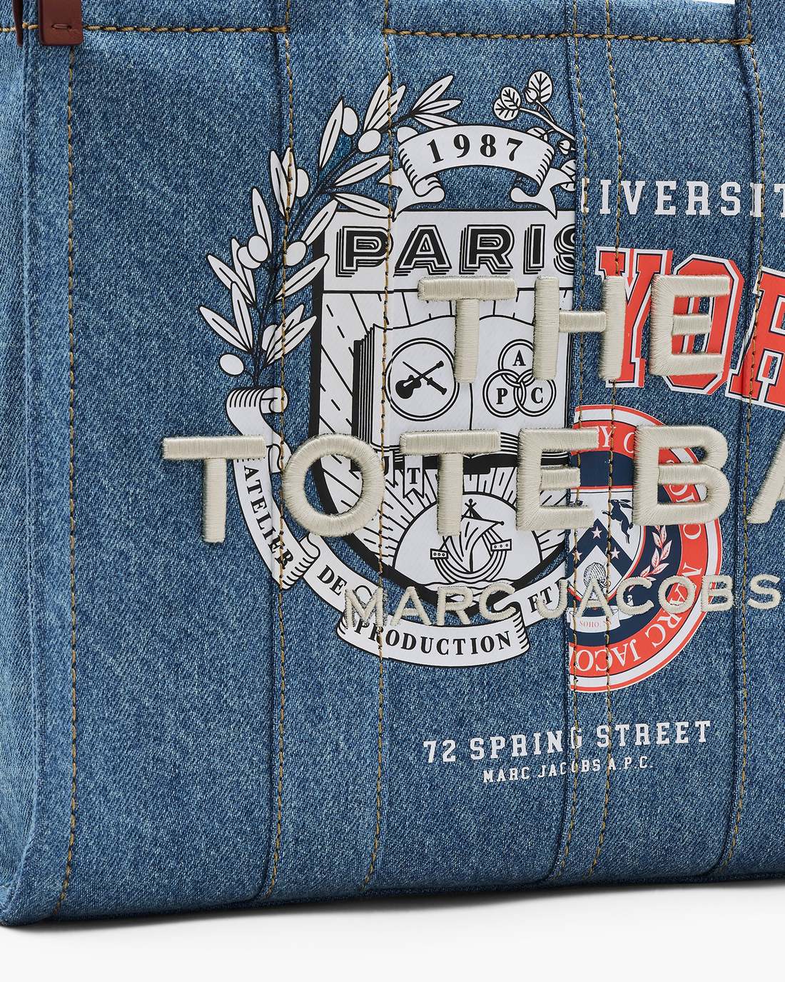 The A.P.C. X Marc Jacobs Denim Medium Tote Bag Washed Indigo
