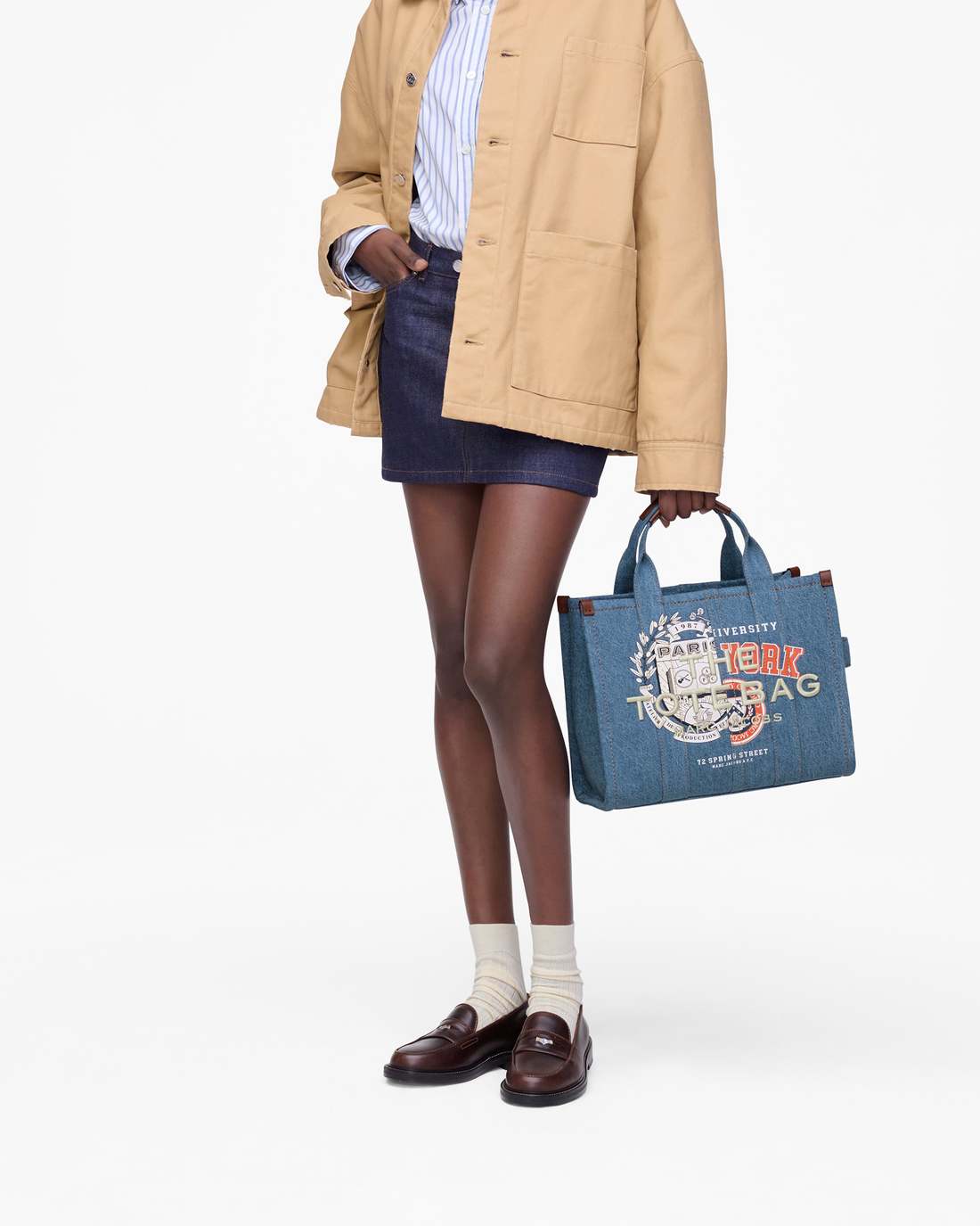 The A.P.C. X Marc Jacobs Denim Medium Tote Bag Washed Indigo