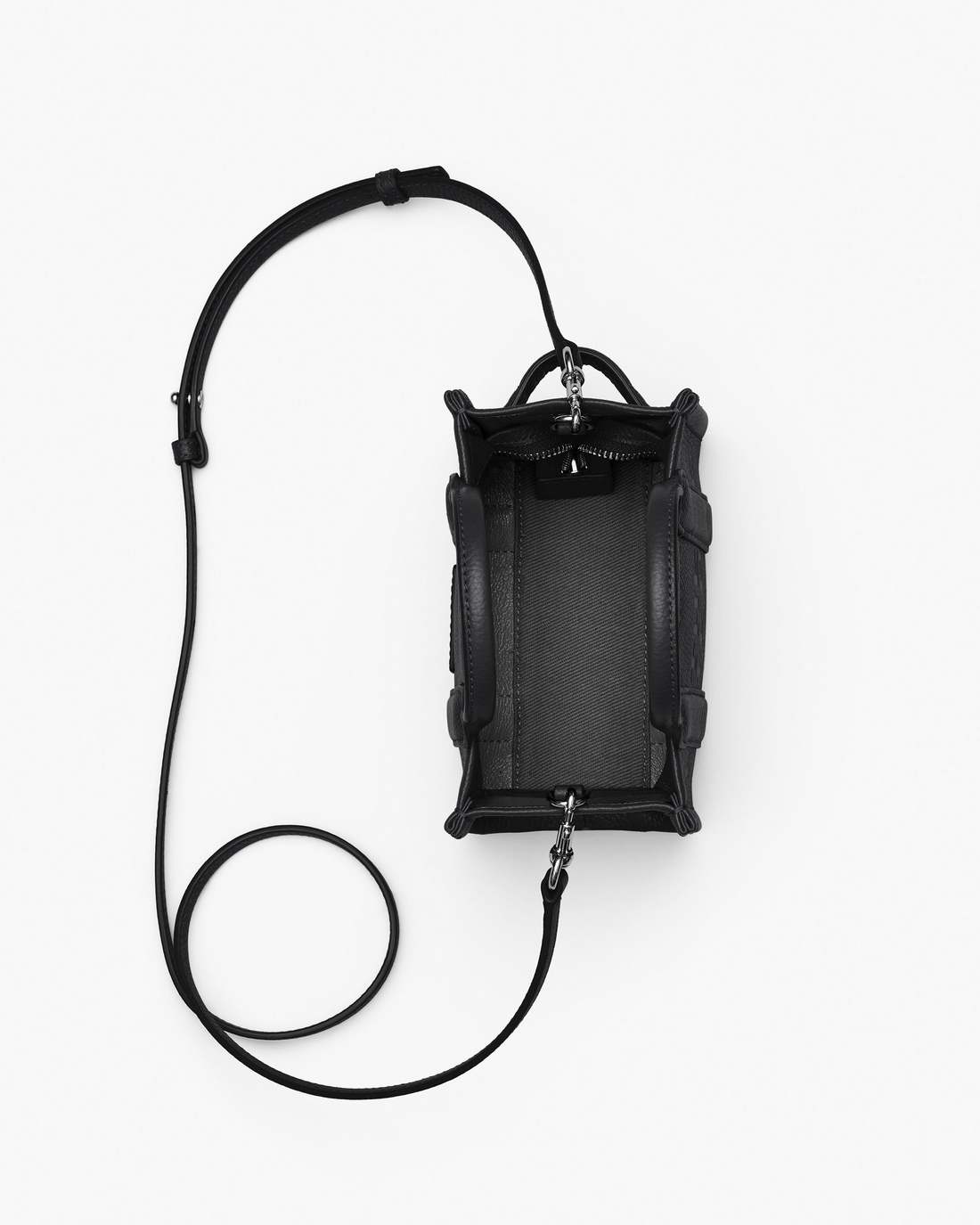 The Leather Crossbody Tote Bag Black