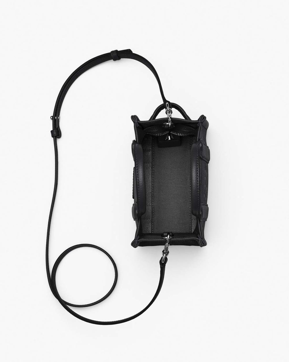 The Leather Crossbody Tote Bag Black