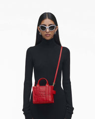 The Leather Crossbody Tote Bag True Red