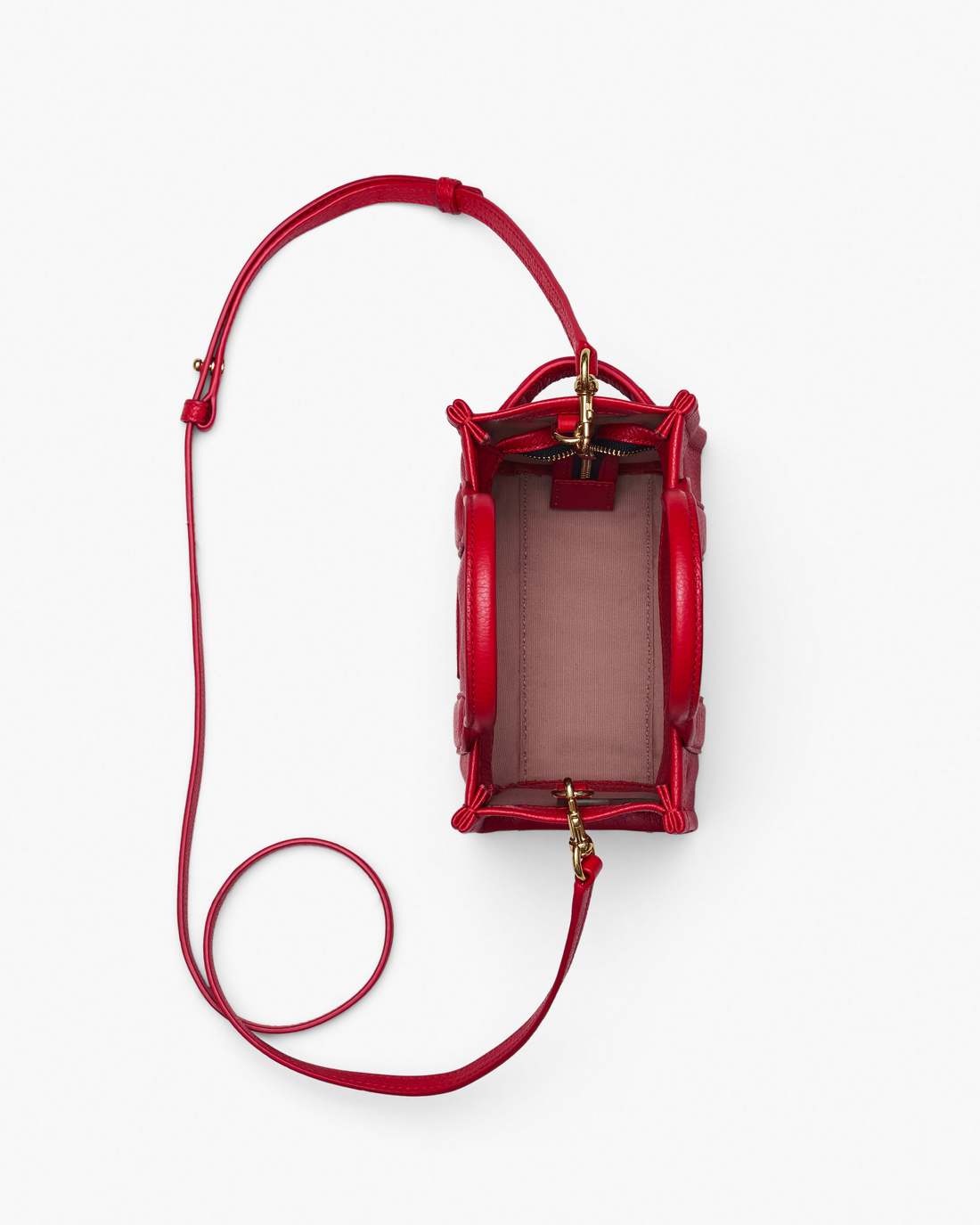 The Leather Crossbody Tote Bag True Red