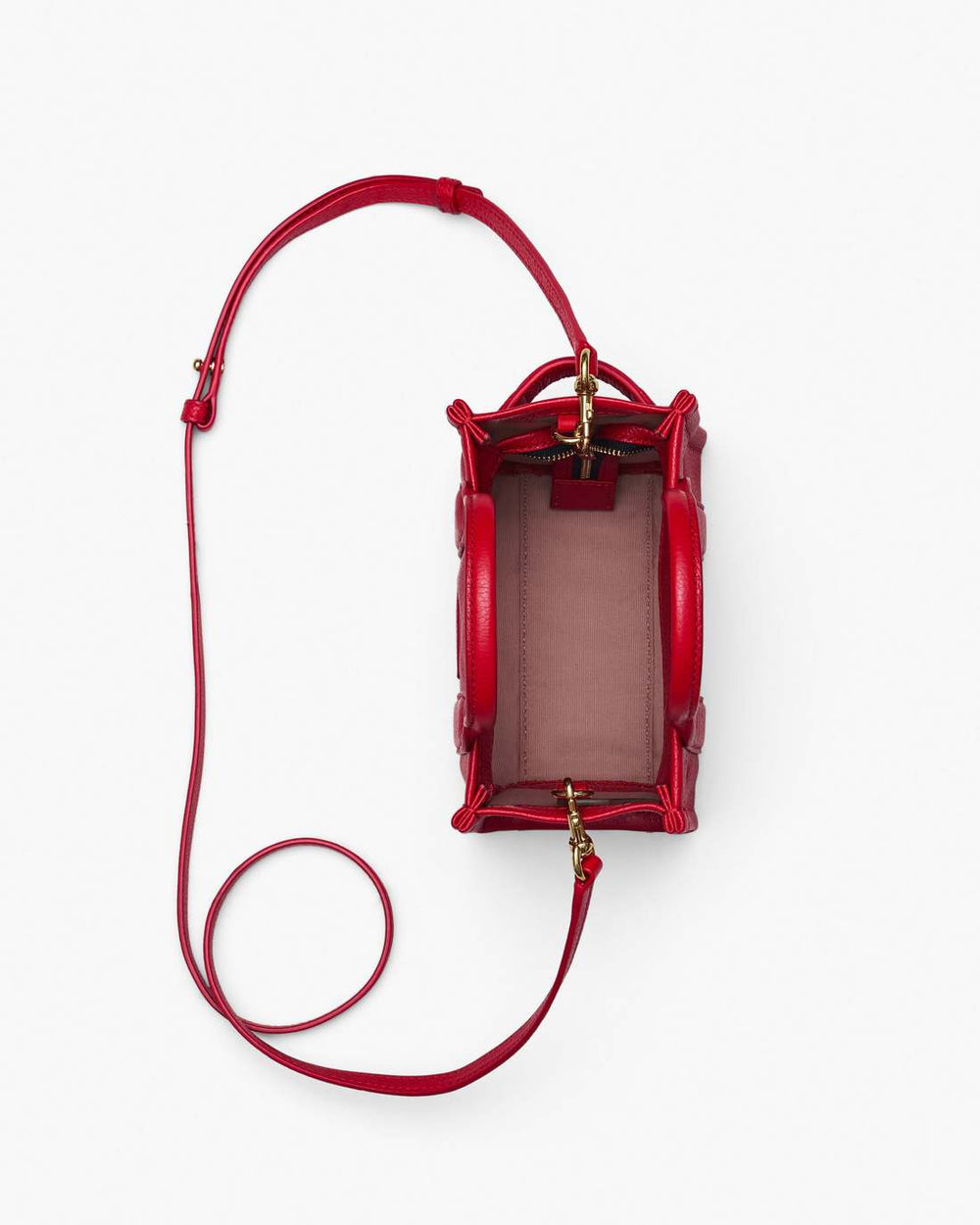 The Leather Crossbody Tote Bag True Red