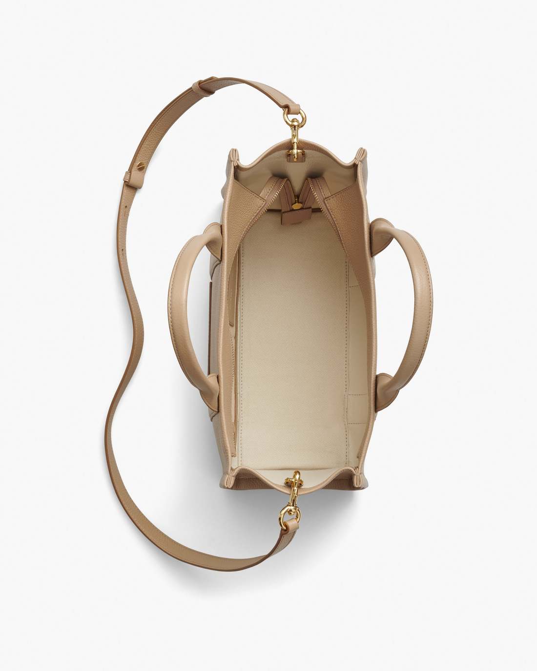 The Leather Medium Tote Bag Camel