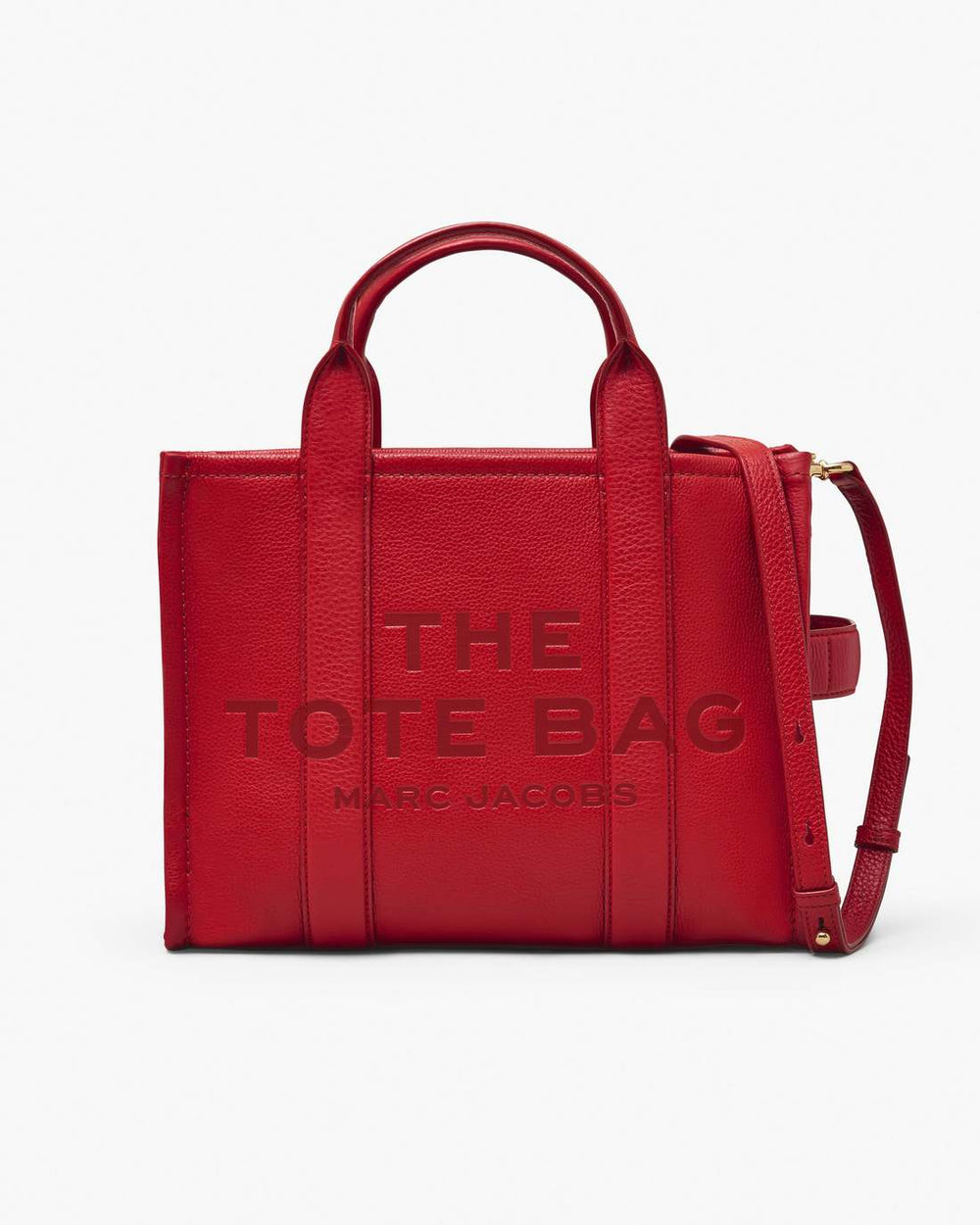 The Leather Medium Tote Bag True Red