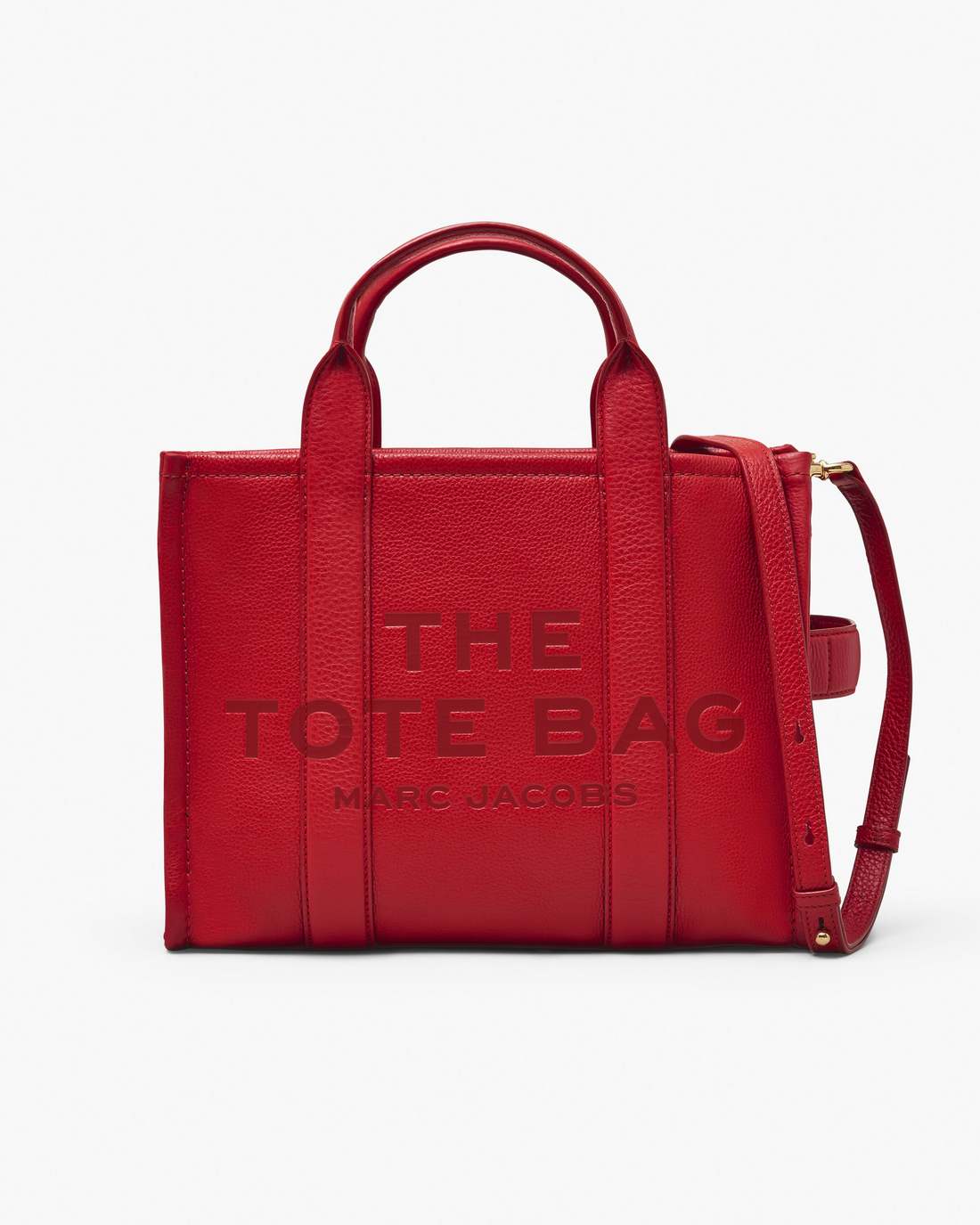The Leather Medium Tote Bag True Red