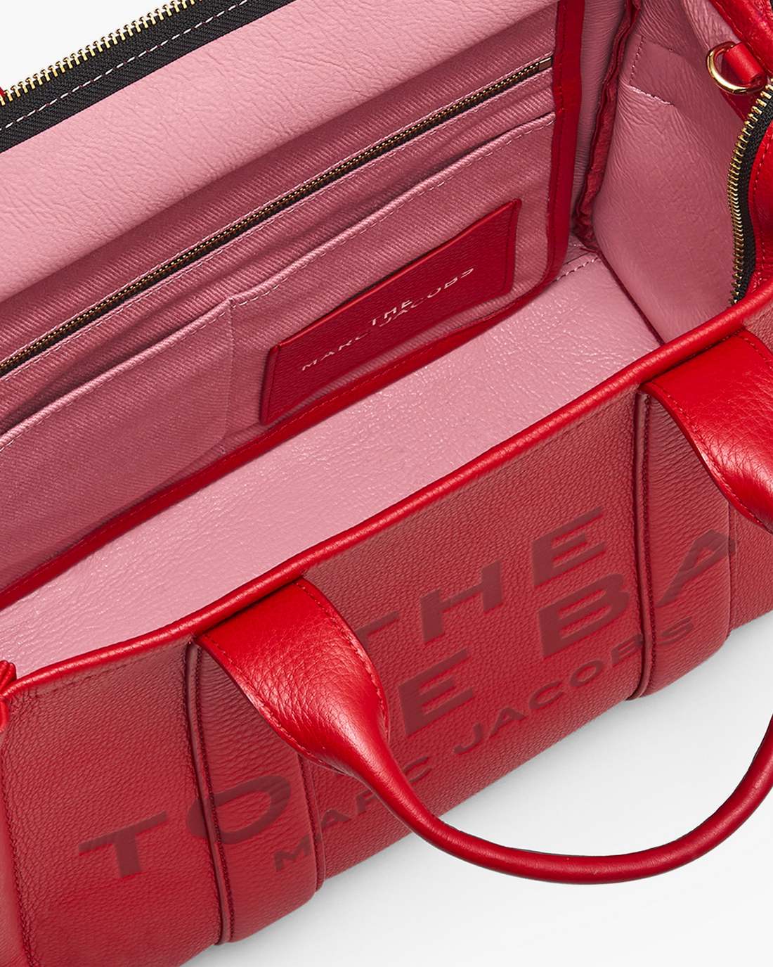 The Leather Medium Tote Bag True Red