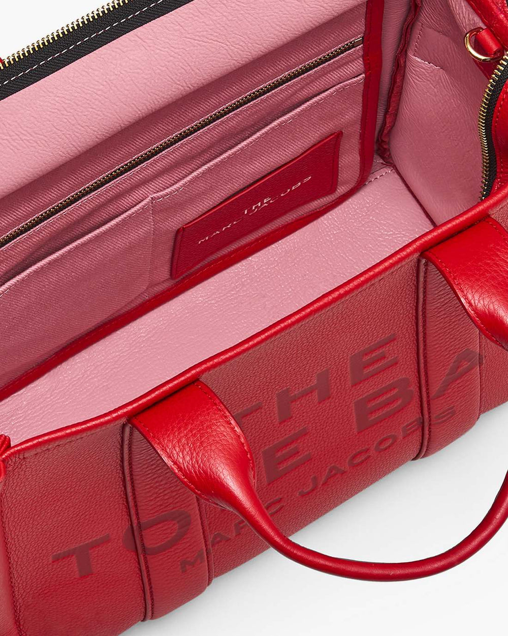 The Leather Medium Tote Bag True Red
