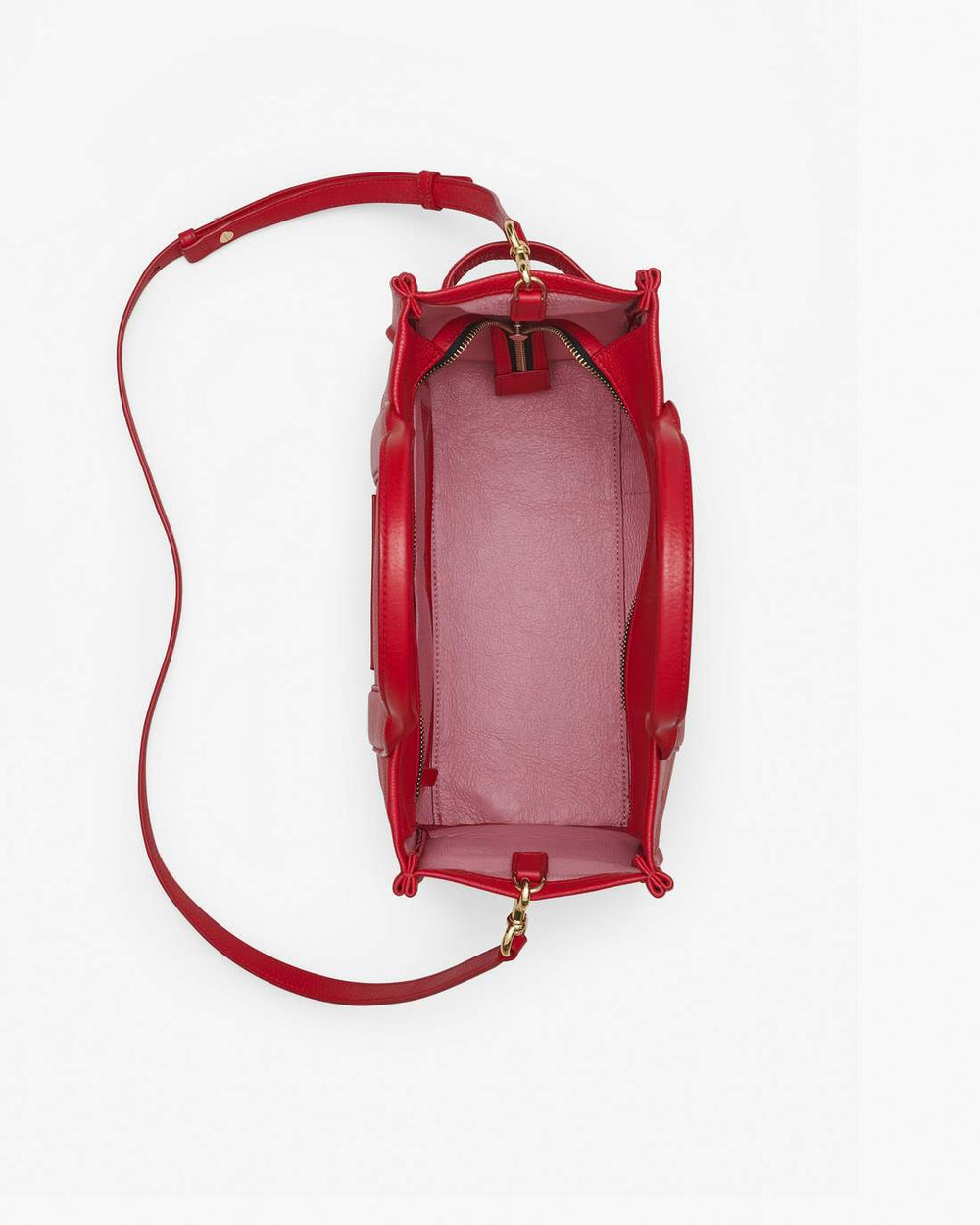 The Leather Medium Tote Bag True Red