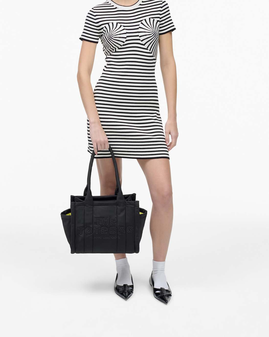 The Puffy Nylon Medium Tote Bag Black