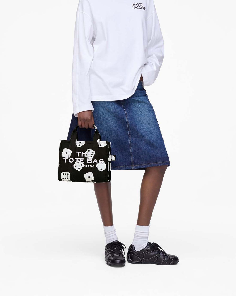 Derrick Adams X Marc Jacobs Canvas Small Tote Bag Black/White