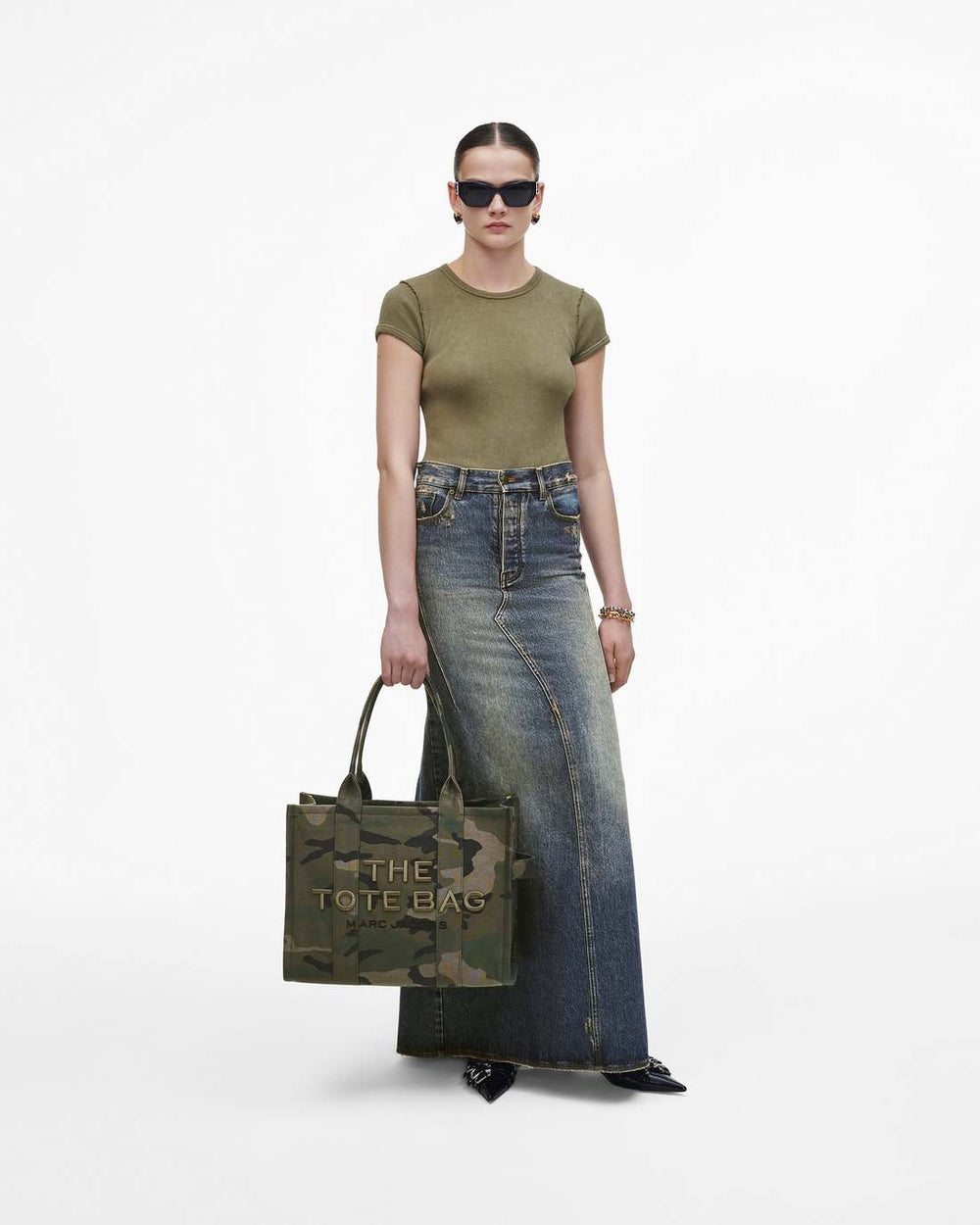 The Camo Jacquard Large Tote Bag Camo Multi