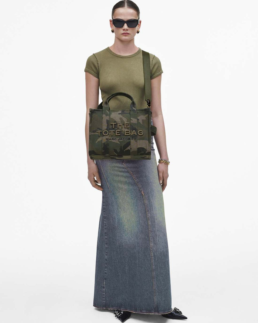 The Camo Jacquard Medium Tote Bag Camo Multi