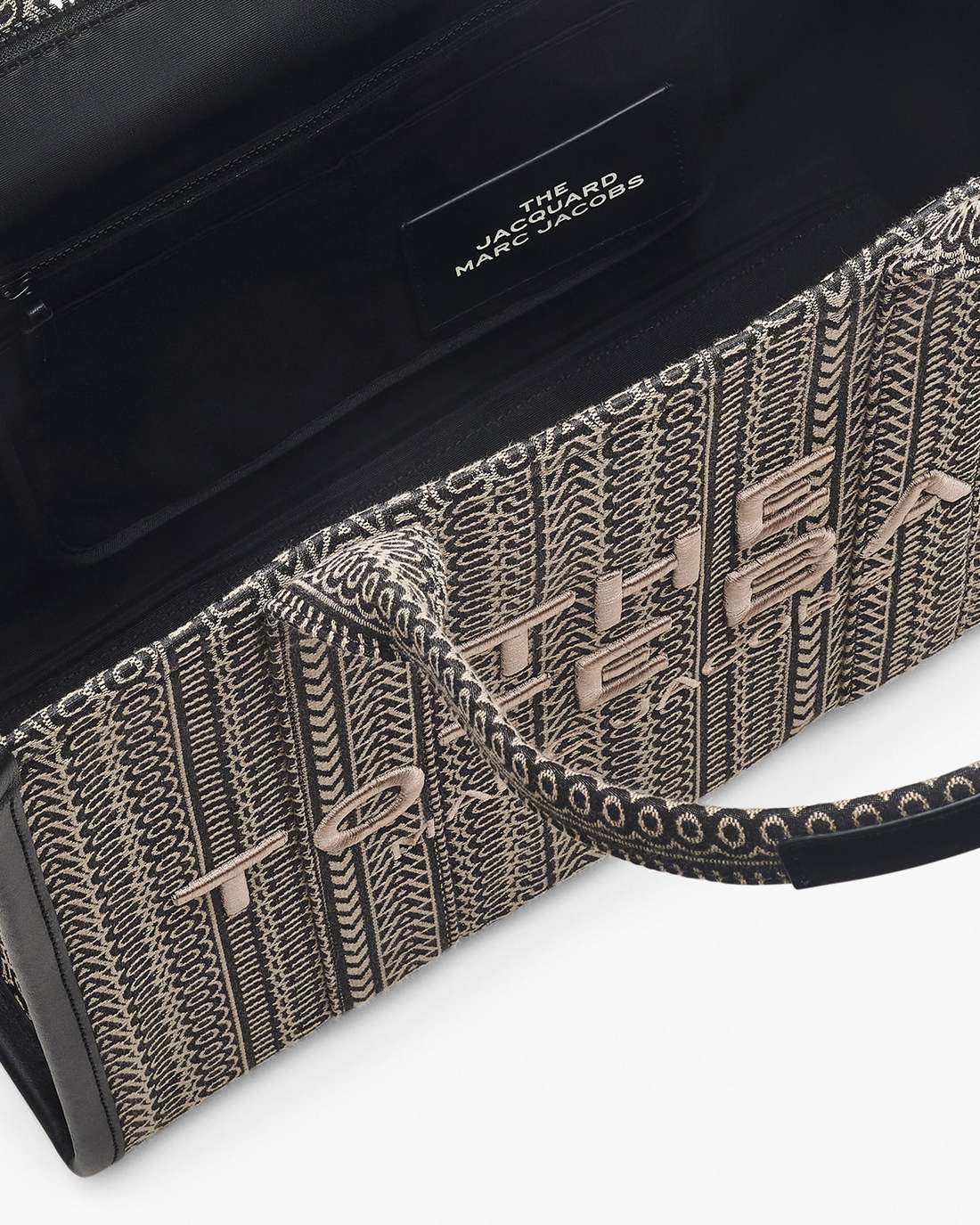 The Monogram Jacquard Large Tote Bag Beige Multi