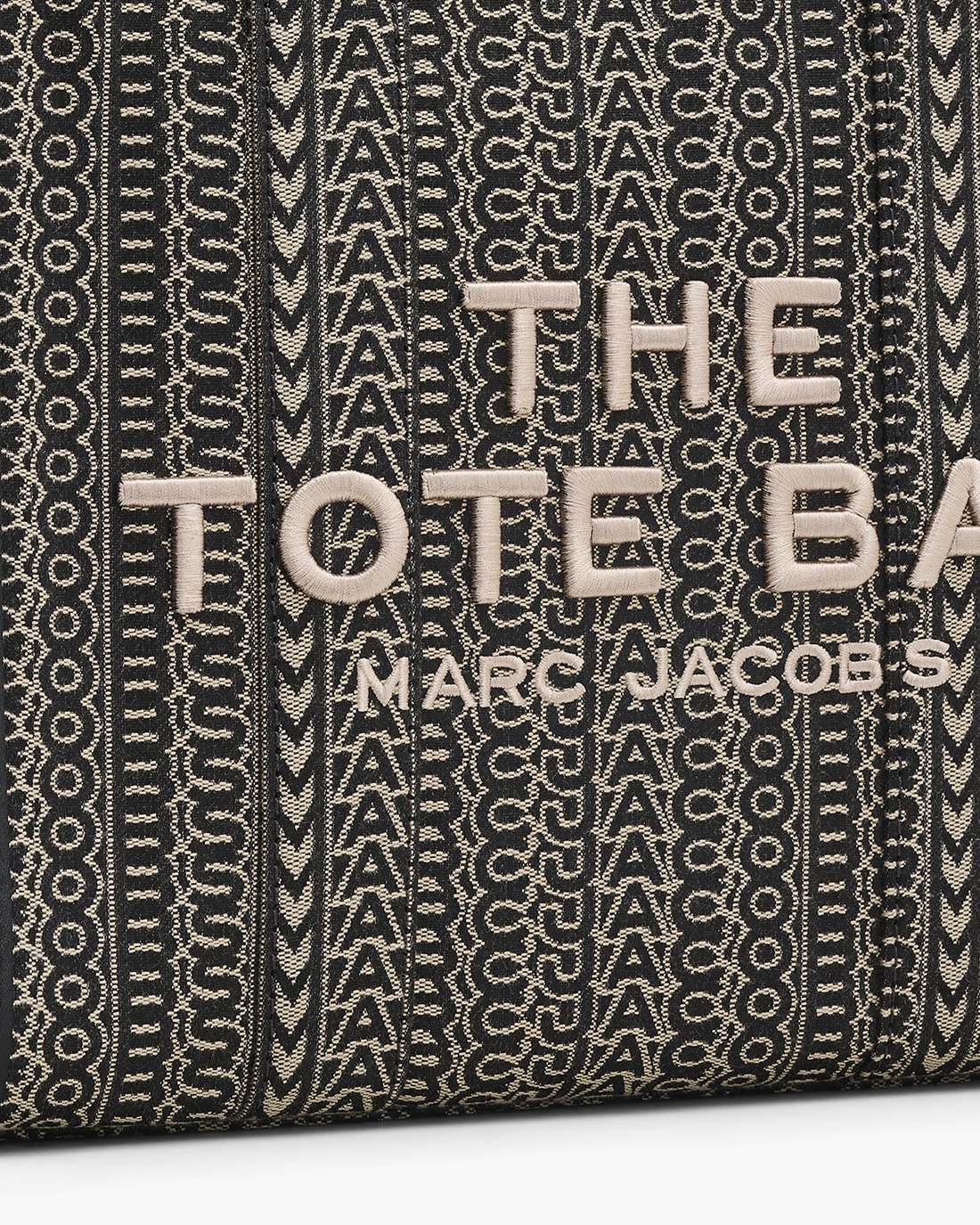 The Monogram Jacquard Medium Tote Bag Beige Multi