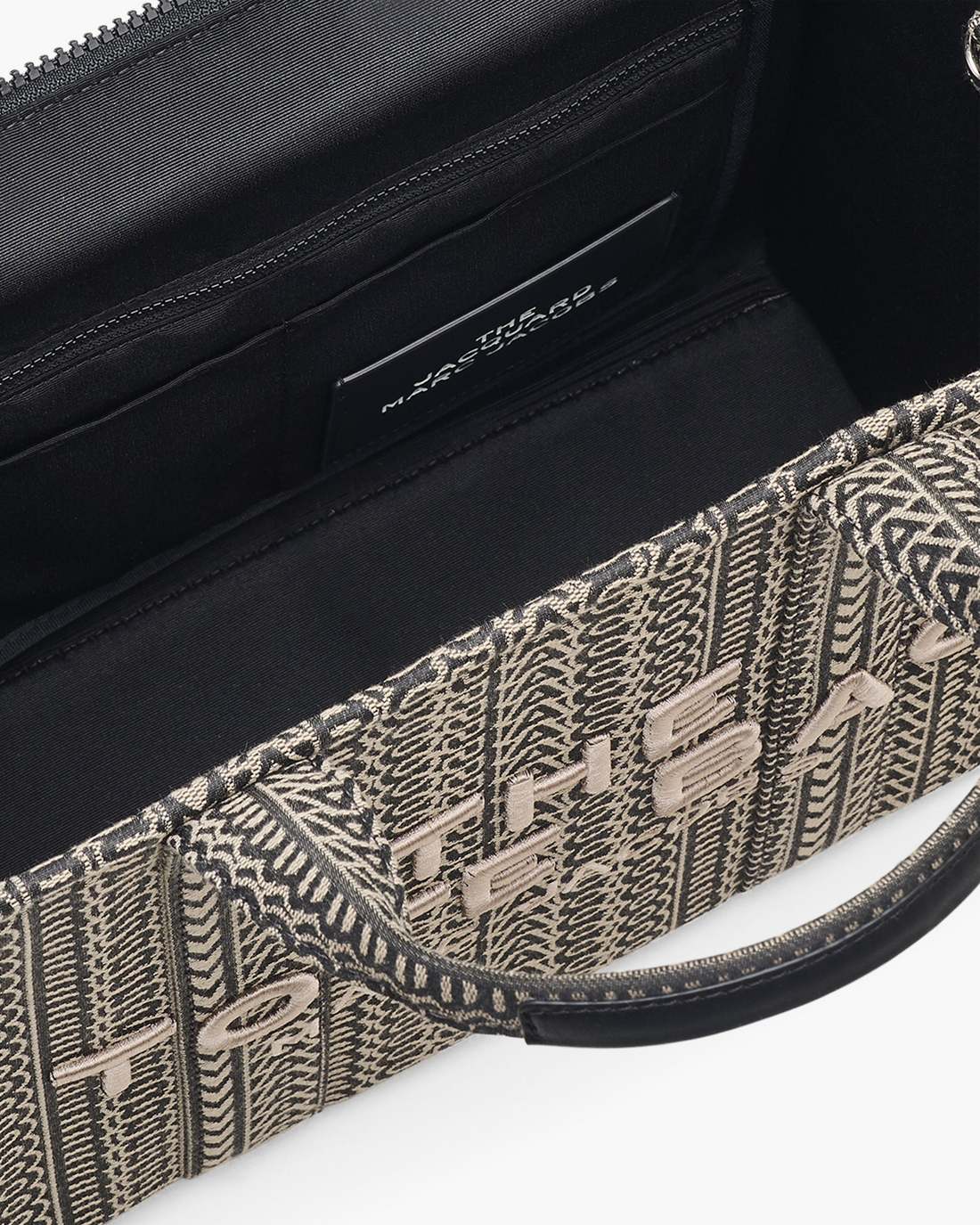 The Monogram Jacquard Medium Tote Bag Beige Multi