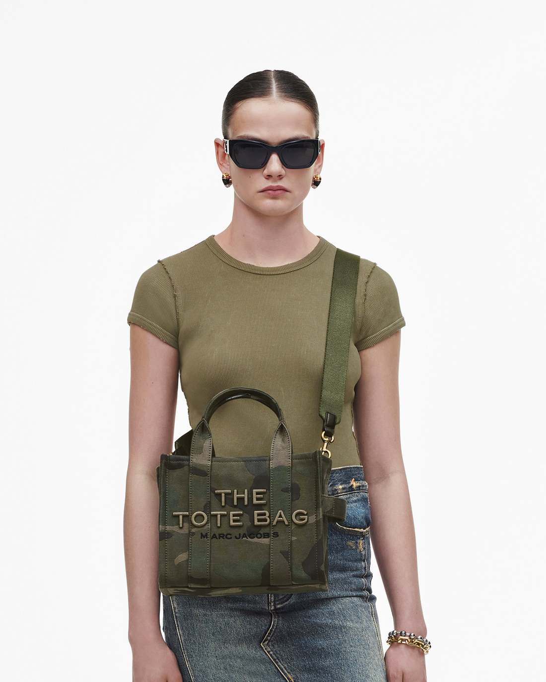 The Camo Jacquard Small Tote Bag Camo Multi