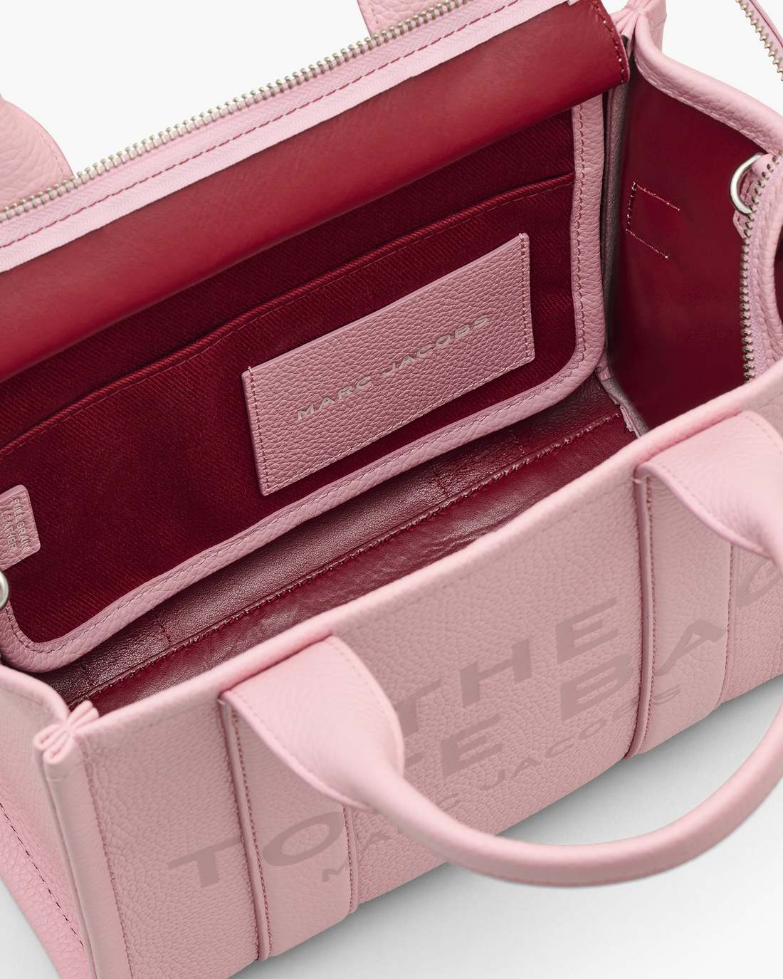 The Leather Medium Tote Bag Ribbon Pink