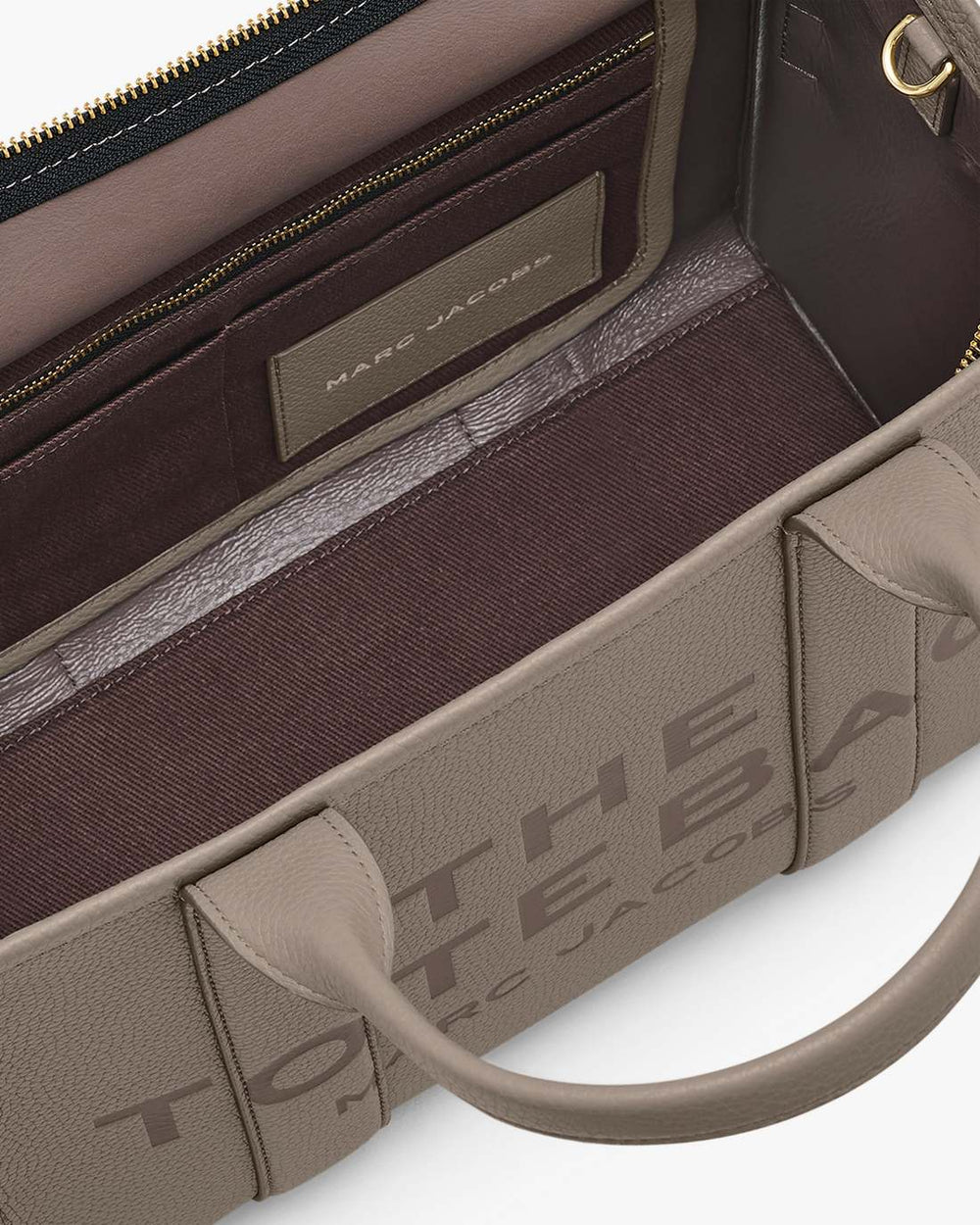 The Leather Medium Tote Bag Cement