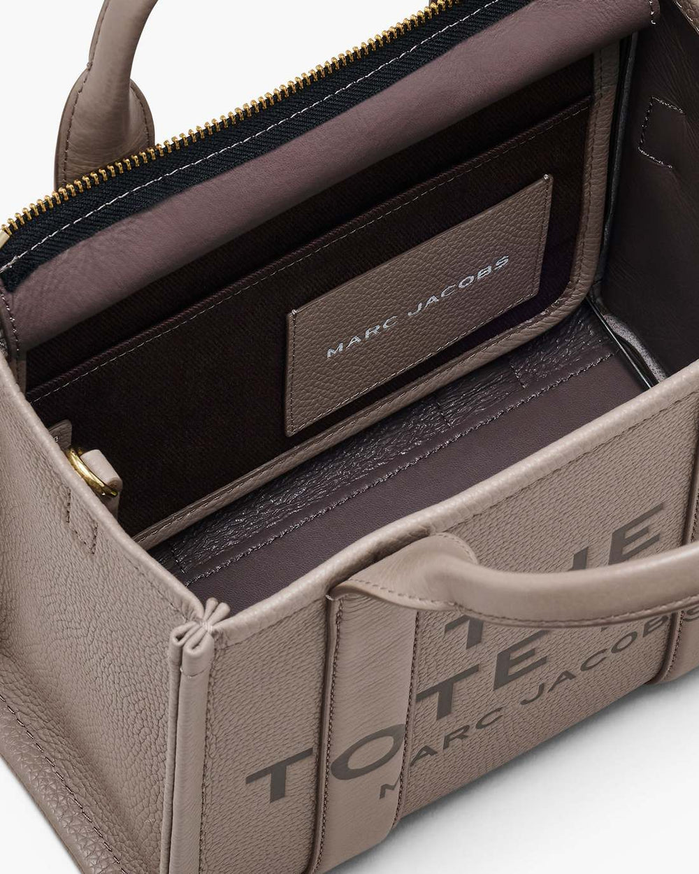 The Leather Small Tote Bag Cement