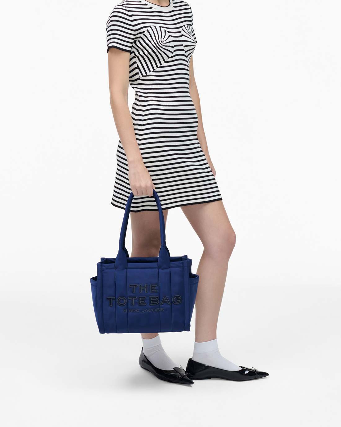 The Puffy Nylon Medium Tote Bag Blue Sea