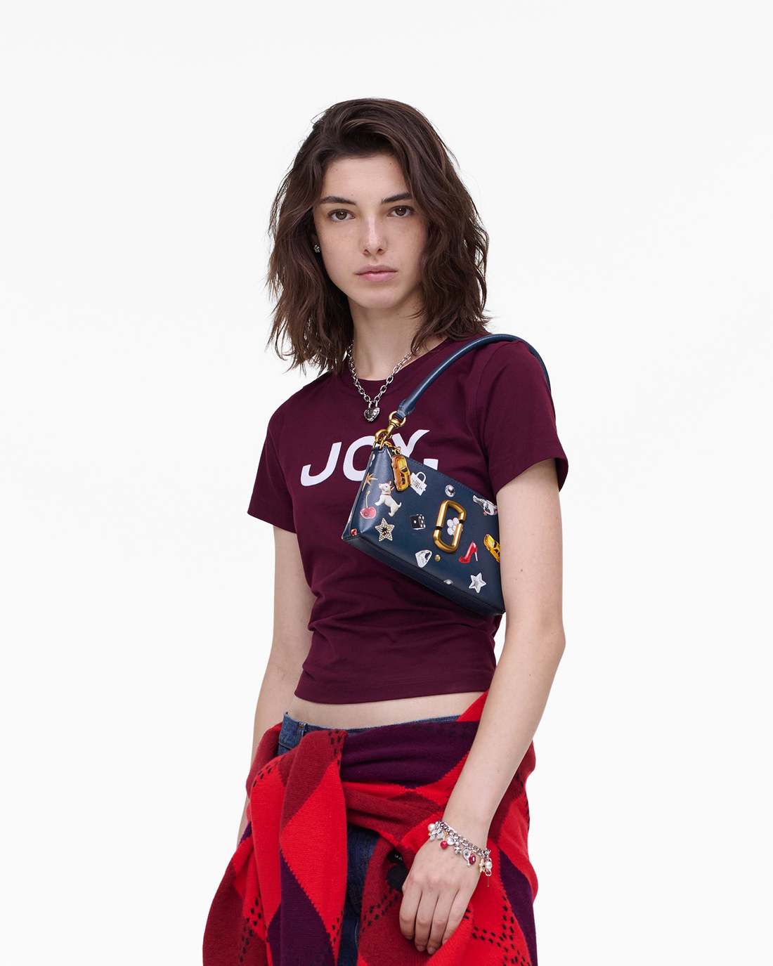 The Trinket Snapshot Convertible Shoulder Bag Navy Multi