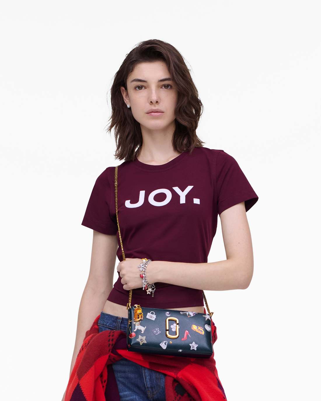 The Trinket Snapshot Convertible Shoulder Bag Navy Multi